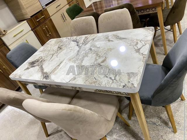 طاولة طعام مع 6 كراسي - 2