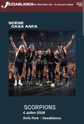 Ticket Jazzablanca Samedi 4 Juillet Scorpions - 2