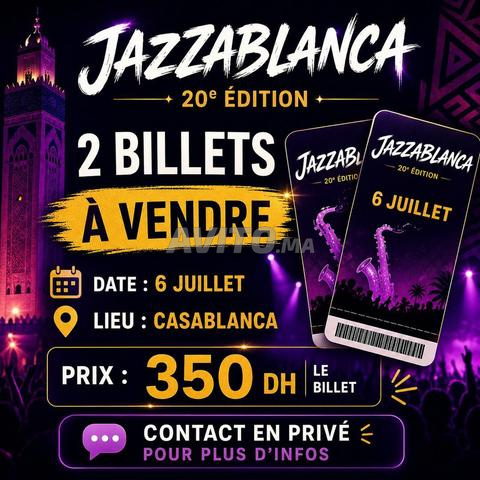 Billets Jazzablanca 350 dh au lieu de 550 dh