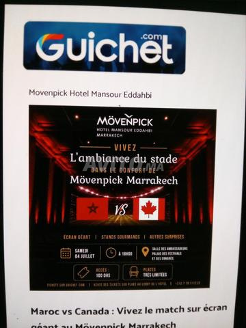Billet à vendre match Maroc vs Canada à Marrakech