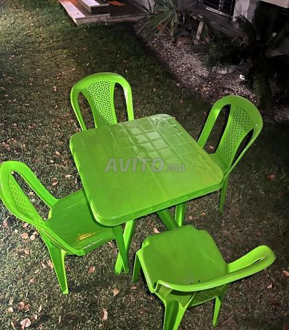 Table 4 chaises 70 cm - 2