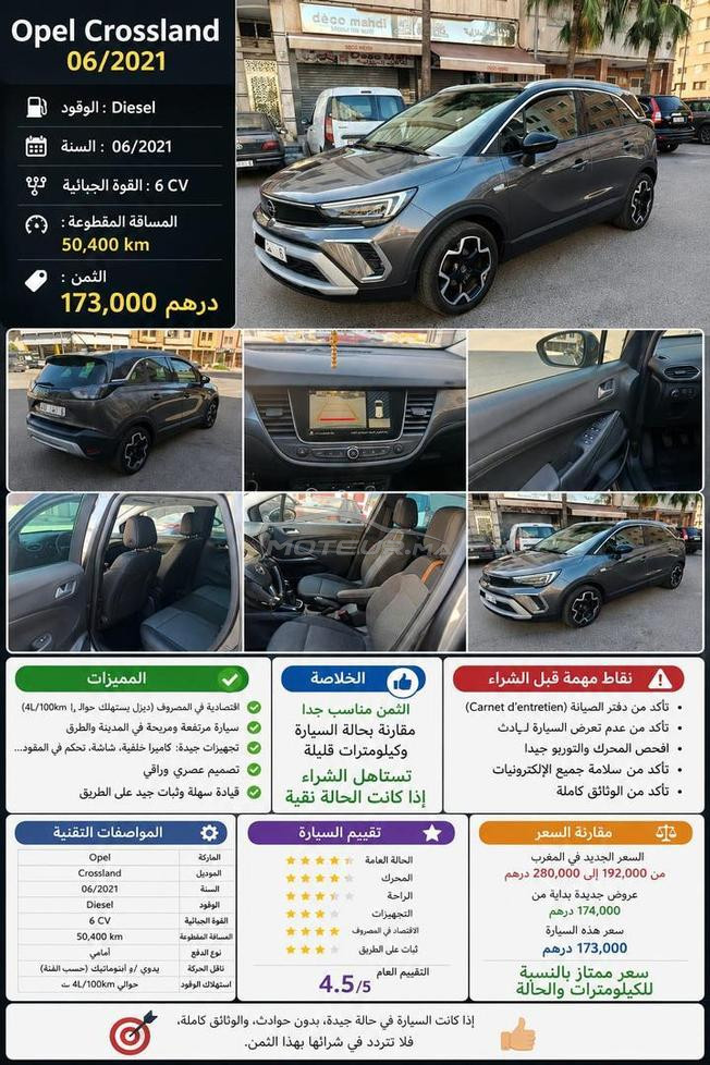 Opel Crossland Diesel Automatique 2021
