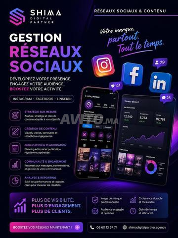 Gestion réseaux sociaux Agadir entreprise pro web