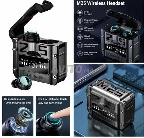 🎧 Écouteurs sans fil M25 Bluetooth 5.4
