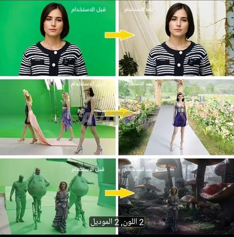 Chroma écran vert pour photographie à bon prix 2x2 mètres