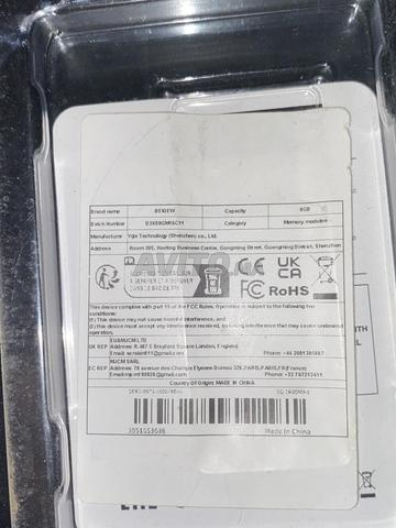 RAM PC Portable 8GB DDR3 1600MHz (Neuve) - 2