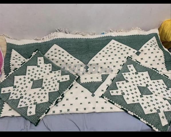 Tapis et deux coussins faits main, style Fassi - 2