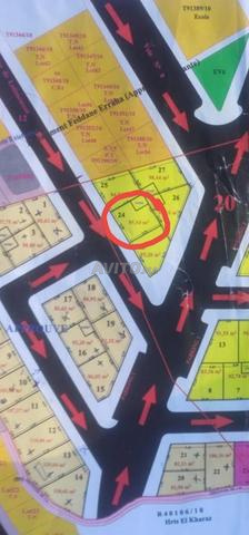 Terrain à vendre 95m² proche école Tahar Ben Jelloun