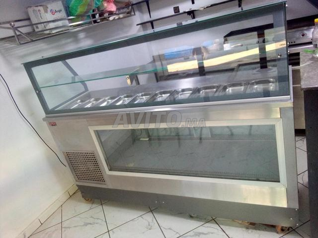 Table à sandwichs 2 mètres, table inox 2 mètres 50 cm