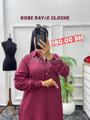 Robe rayée évasée - 2