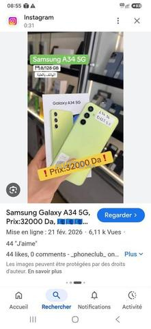 2 GSM Samsung à vendre. A34 et Xcover Pro..