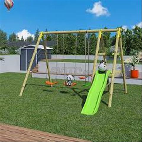Portique de jeux extérieur en bois - 2