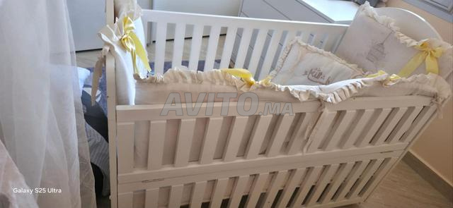 سرير الأطفال المتصل بالسرير الخشبي - 2