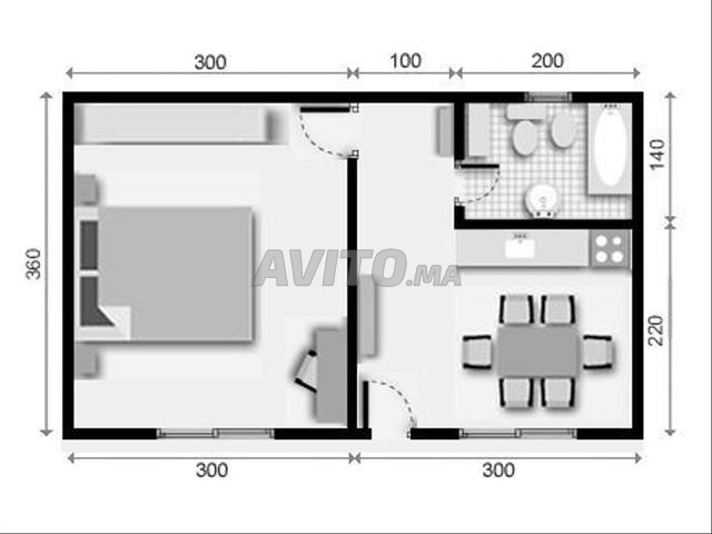 Appartement à louer 35 m² à Nador - 2