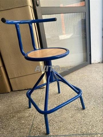 Tabouret semi métallique avec dossier/sans dossier - 2