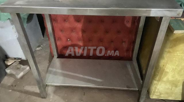 Table de travail en Inox avec étagère – 100x90 cm - 2