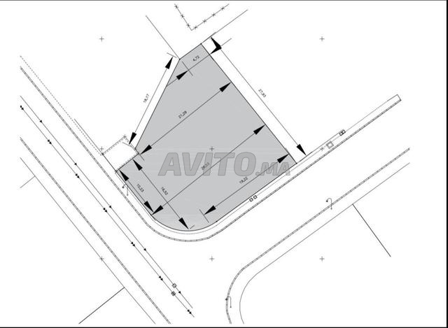 TERRAIN D’ANGLE À VENDRE–AIN DIAB EXTENSION 603 m2 - 2