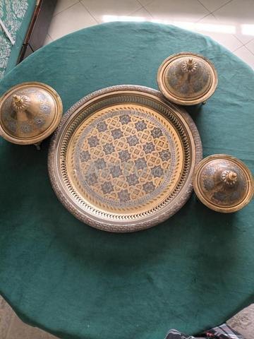 Service à thé marocain traditionnel en cuivre - 2