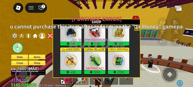 Compte Roblox Blox Fruit à vendre, tout inclus, prix cash - 2