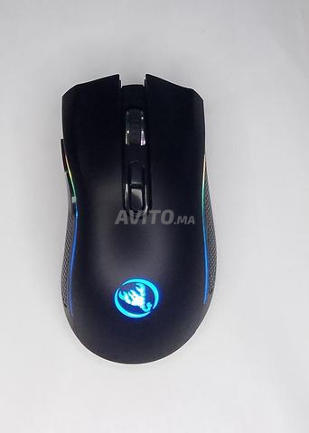 Souris Gamer sans fil ni USB avec éclairage HXSJ - 2