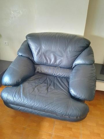Canapé cuir et fauteuil - 2