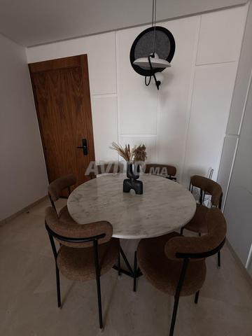 طاولة طعام دائرية 120 سم 6 كراسي - 2