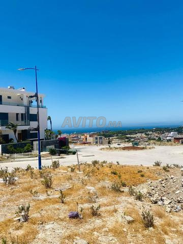 Terrain Villa 3 façades vue mer à Mnar Tanger