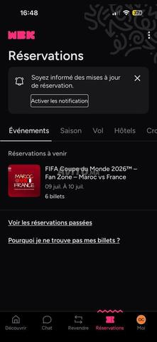 Billet zone fan Maroc vs France Toto et Stormy