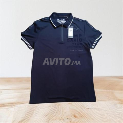 T-shirt polo David Camp haut de gamme taille medium