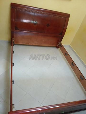 سرير مزدوج خشبي 160 × 200 سم – بحالة جيدة جدًا - 2