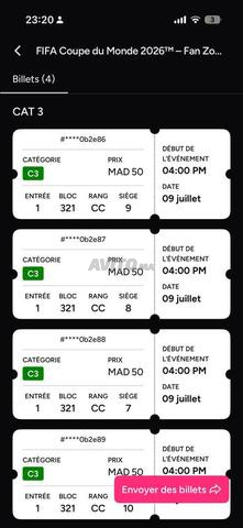 TICKET MAROC FRANCE MOULAY ABDELAH - 2