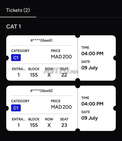 Ticket fan zone Maroc vs France - 2