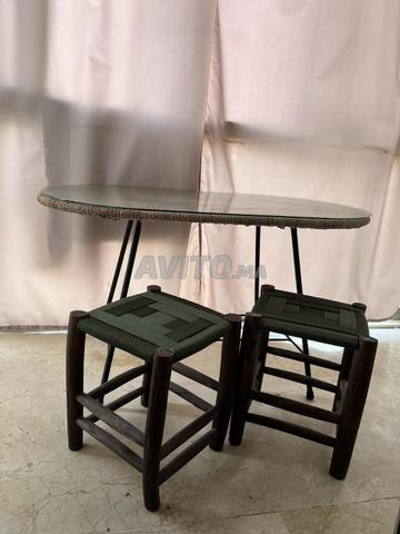Table d’extérieur avec 2 tabourets - 2