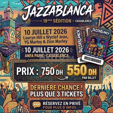 ticket 10 juillet jazzablanca