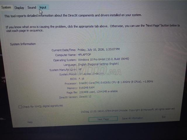 PC portable HP laptop