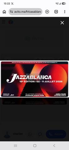 2 pass Jazzablanca du 11 juillet