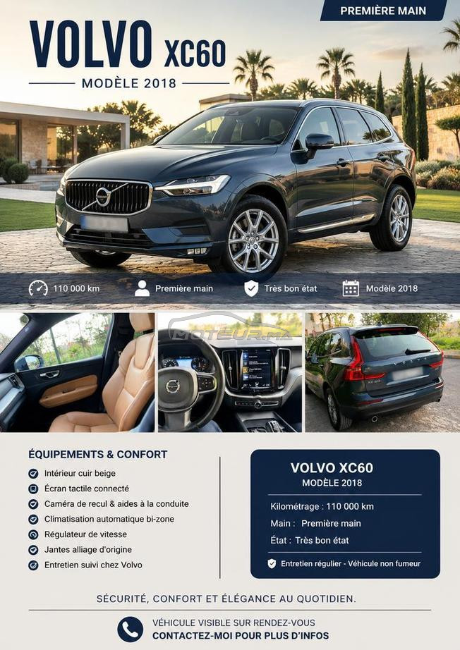 Volvo XC60 Diesel Automatique 2018 à Marrakech