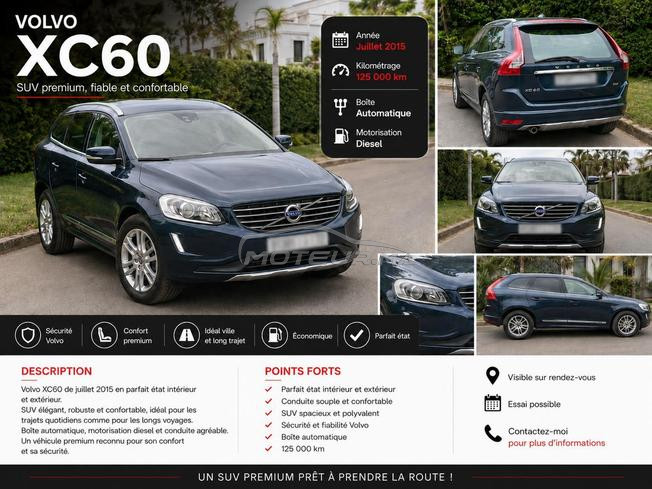 Volvo XC60 Diesel Automatique 2015 à Casablanca