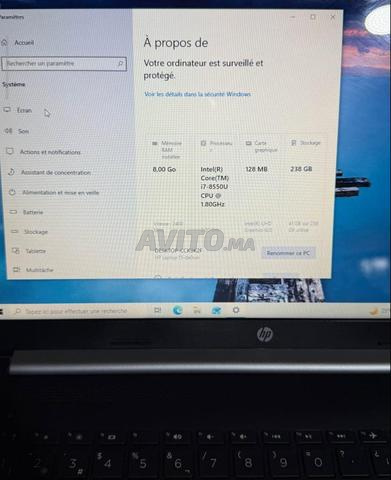 PC portable i7 8ème gen 8 ram ddr4 256gb ssd