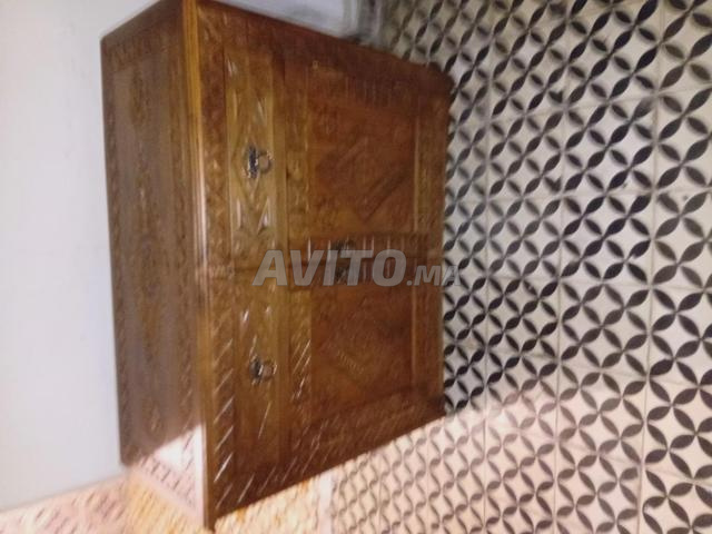 A vendre table et console artisanal en bois cèdre - 2