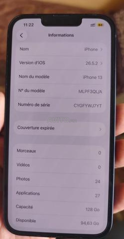 iPhone 13 normal 128 G, état batterie 92 - 2