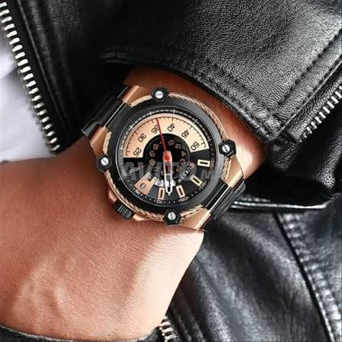 Montre homme Quartz bracelet inoxydable qualité - 2
