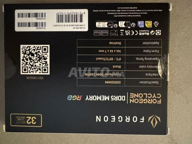 Kit mémoire Forgeon DDR5 32 Go (2×16 Go) CL30 – Neuf - 2