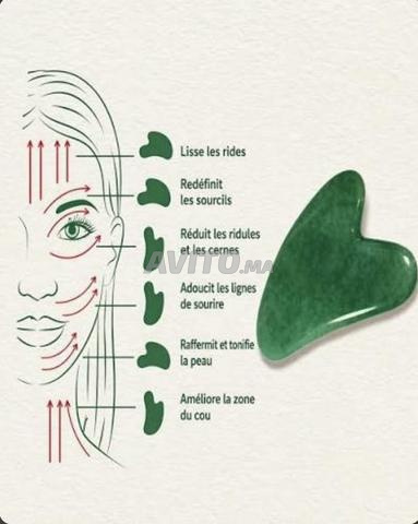 Gua Sha neuf en Jade pur pour le soin de la peau - 2