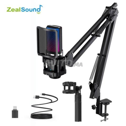 Microphone USB ZealSound RGB avec Bras