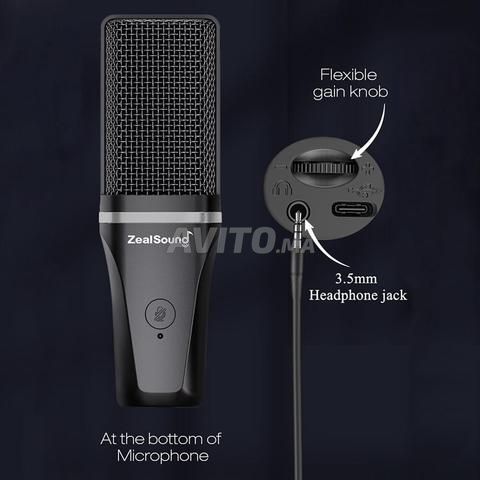 ميكروفون ZealSound RGB USB مع ذراع - 2