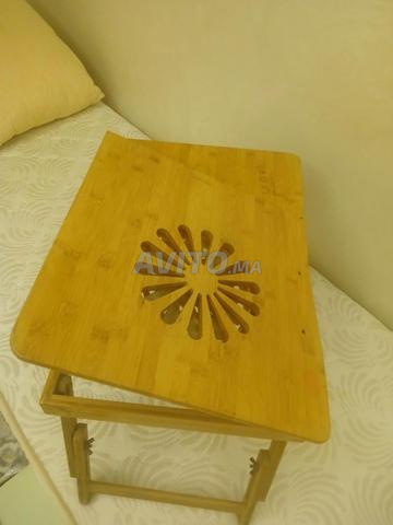 طاولة كمبيوتر محمول خشب بامبو - 2
