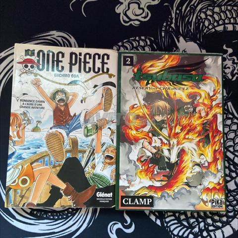 Tome 1 de One Piece et Tome 2 de Tsubasa