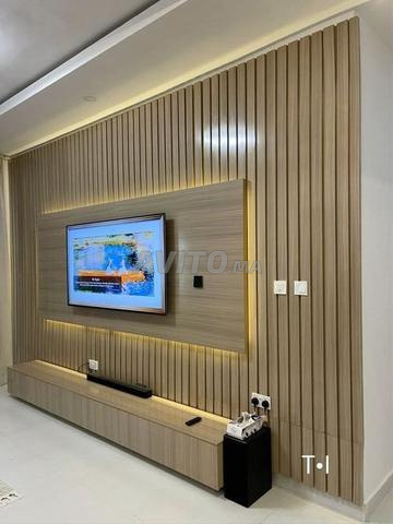 Habillage Mural TV & Meuble TV sur mesure - 2