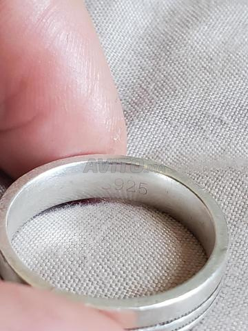 Bague en argent sertie de diamants - 2